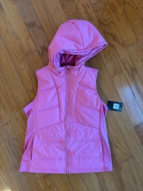 Avia💕Pink Hooded Puffer Vest for Women's Small